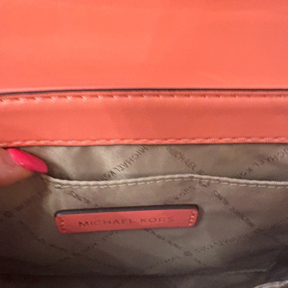 Michael Kors Coral Quilted Chain Crossbody Bag Gold Hardware Summer Shoulder bag - Picture 8 of 8